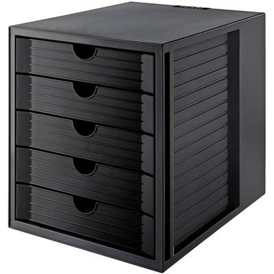 HAN SYSTEMBOX KARMA 14508-13 box so zásuvkami čierna DIN A4, DIN C4 Počet zásuviek: 5