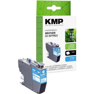 Atramentová náplň KMP cyan pre BROTHER LC-3219XLC, ekologické balenie, úspora 110g CO2, kompatibilná so zariadeniami MFC-J.