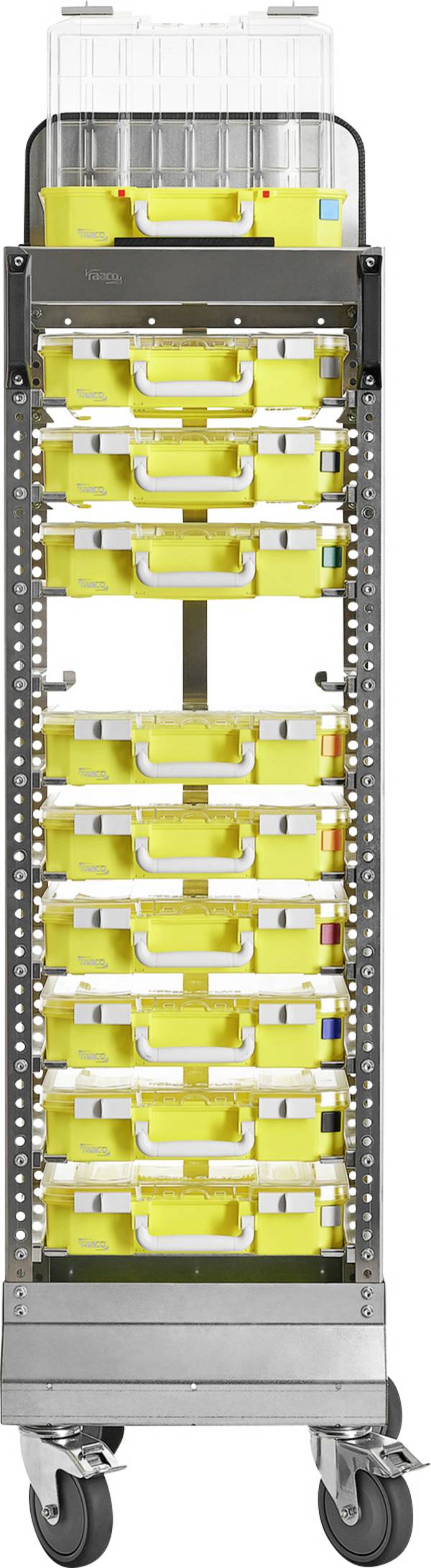raaco CarryLite 80 4x8 vozík pre transport kufríkov s dielmi (š x v x h) 415 x 1580 x 425 mm Priehradiek: 10 vrátane rukoväte