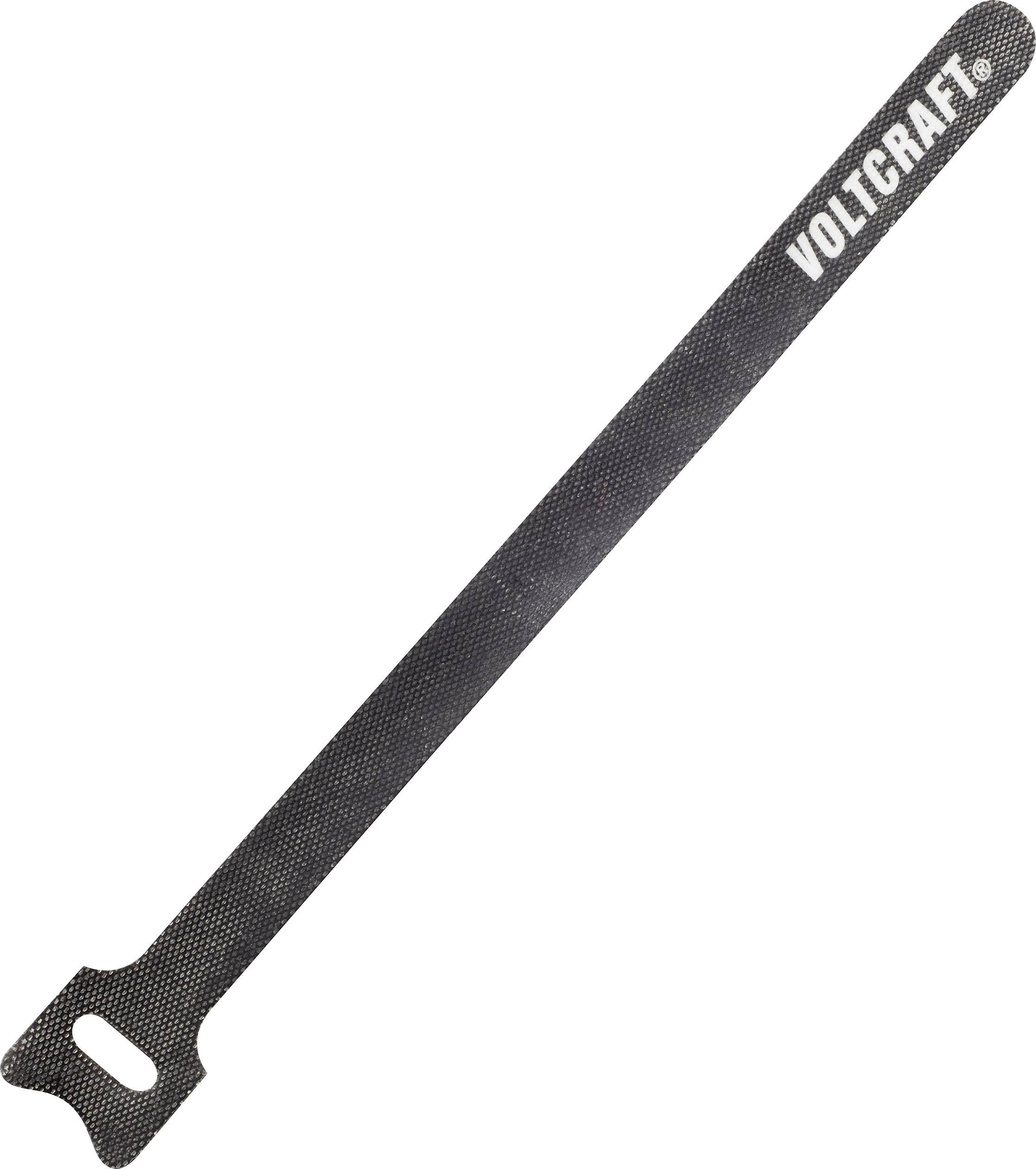 Čierny sťahovací pásik s nápisom 'VOLTCRAFT' v hornej časti.