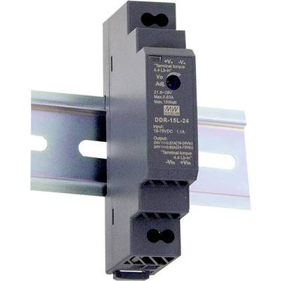MW Mean Well DDR-15G-5 DC / DC menič napätia na DIN lištu, 5 V/DC, 3 A, 15 W, výstupy 1 x