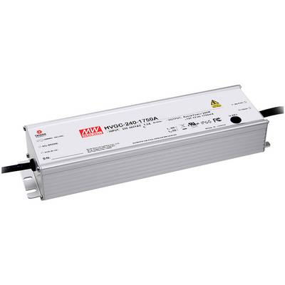 Obrázok znázorňuje obdĺžnikové elektronické zariadenie, pravdepodobne napájací zdroj s nápisom 'HVGC-240-1750A'.