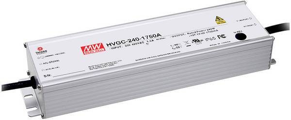 MEAN WELL HVGC-240-2800AB LED driver  konštantný prúd 240 W 1400 - 2800 mA 42.9 - 85.7 V/DC nastaviteľný, stmievateľný, stmievací funkcie 3v1, PFC spínacie obvod, outdoorový, schválenie nábytku, montáž na nehorľavom povrchu, ochrana proti prepätiu, prepätia