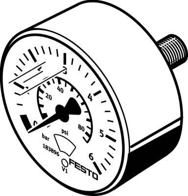 FESTO manometer 183896 MA-23-6-R1/8 0 do 6 bar 1 ks