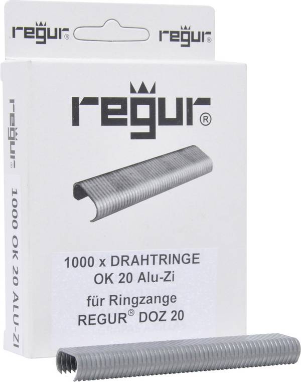 Regur OK 20 drôtené krúžky alu-zinok 1000 ks Regur 60715 Rozmery (d x š) 10 mm x 90 mm