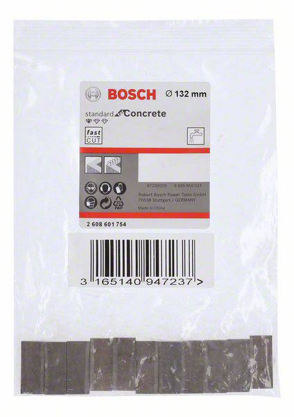 Balenie vrtákov do betónu Bosch, 132 mm, s logom Bosch a produktovými informáciami.