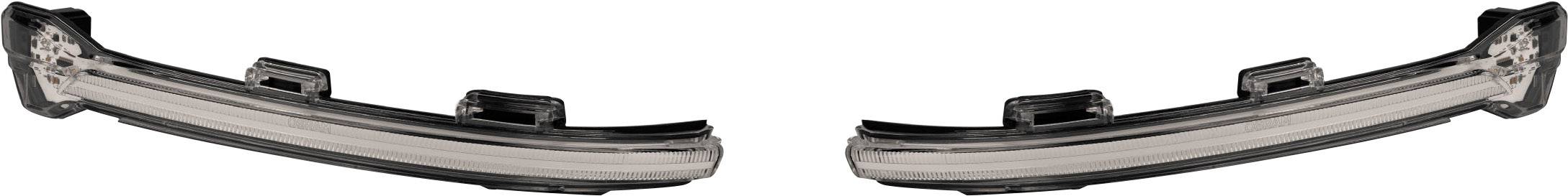 Dva identické, zakrivené komponenty s upevňovacími držiakmi, symetricky usporiadané a navzájom zrkadlovo obrátené.