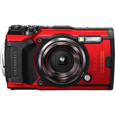 Olympus Tough TG-6 digitálny fotoaparát 12 Megapixel Zoom (optický): 4 x červená  GPS, nárazuvzdorný, vodotesný do 15 m,