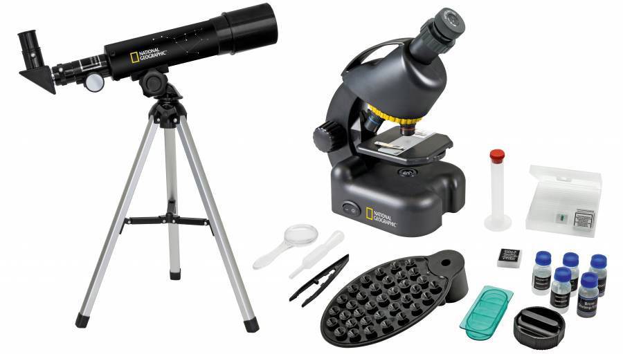 National Geographic Teleskop + Mikroskop Telescopio ottico Azimutale Acromatico Ingrandimento 18 fino a 60 x