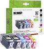 KMP Ink náhradný Canon PGI-525PGBK, CLI-526C, CLI-526M, CLI-526Y kompatibilná kombinované balenie čierna, zelenomodrá, purpurová, žltá C131V 1513,0055
