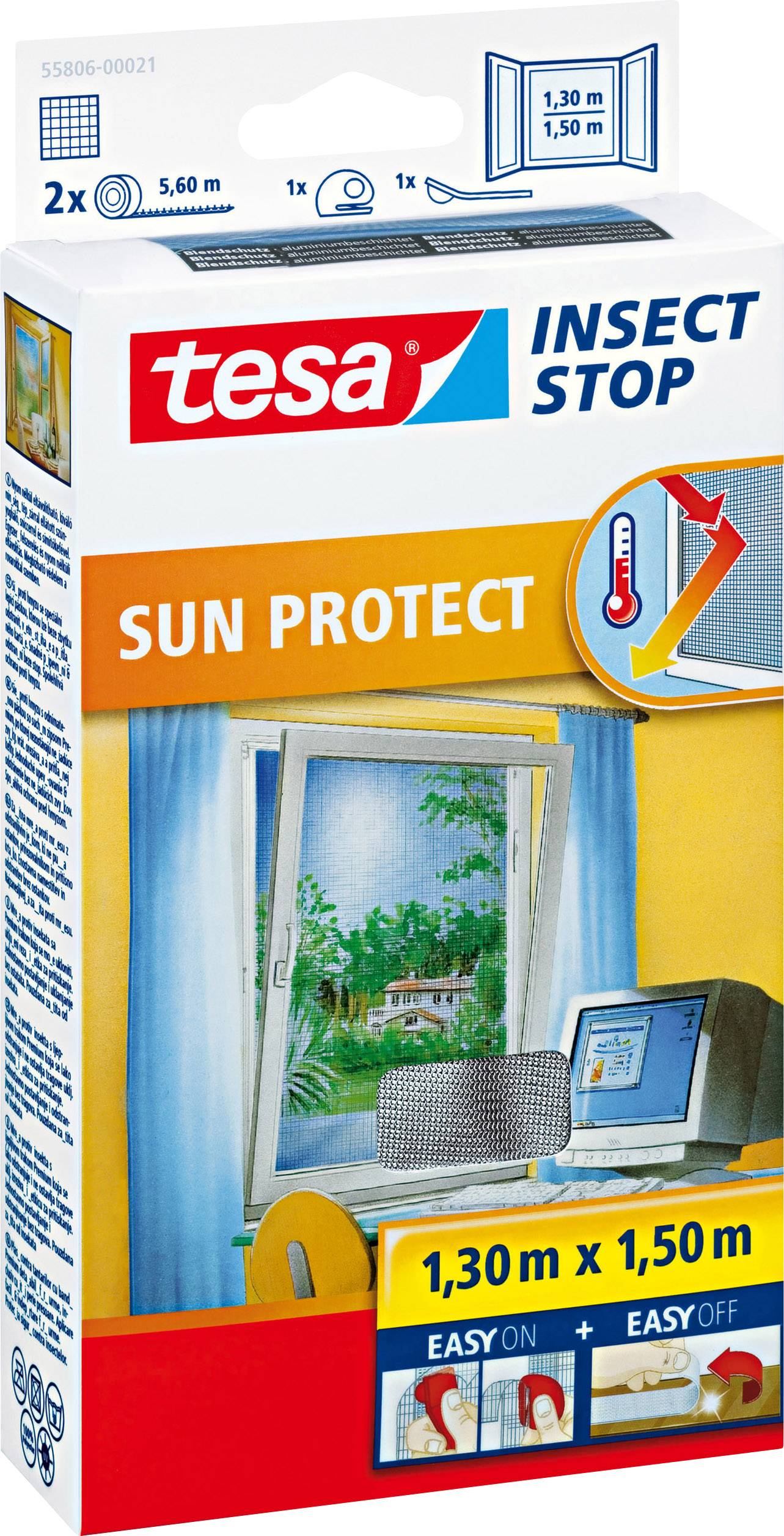 tesa COMFORT 55806-00021-00 sieťka proti hmyzu (š x v) 1300 mm x 1500 mm antracitová 1 ks