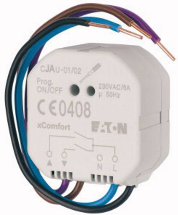 CJAU-01/02 Eaton xComfort  ovládanie žalúzií  Spínací výkon (max.) 1380 W