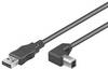 TECHly USB kábel USB 2.0 USB-A zástrčka, USB-B zástrčka 2.00 m čierna tienený ICOC-U-AB-20-ANG