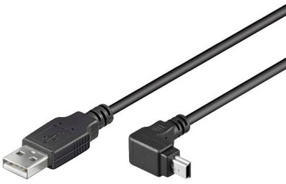 TECHly USB kábel USB 2.0 USB-A zástrčka, USB-Mini-A zástrčka 1.80 m čierna tienený ICOC-MUSB-AA-018ANG-0