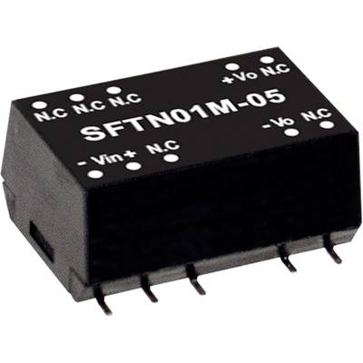 Čierny elektronický komponent s označením 'SFTN01M-05'. Piny sa nachádzajú na spodnej strane, žiadne ďalšie detaily nie sú viditeľné.