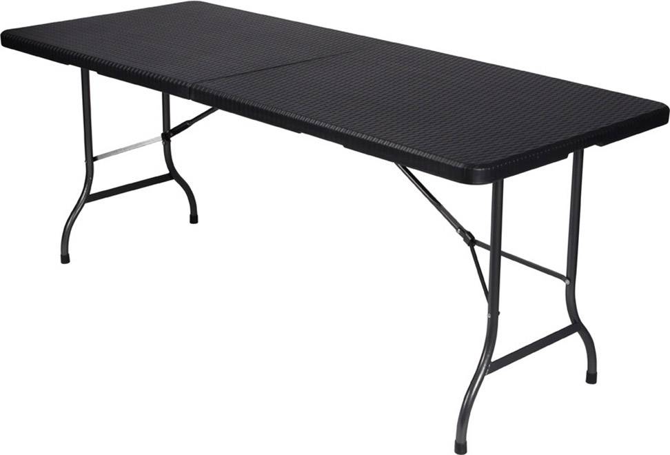 Perel folding table rattan Tavolo da campeggio Nero FP180R Carico (peso) (max.) 100 kg