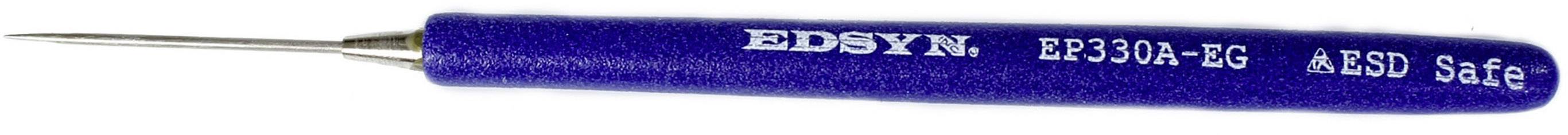 Dlhý modrý odsávací spájkovací hrot s nápisom 'EDSYN LP350A-FG ESD Safe'. Vyvinutý pre bezpečné elektronické práce.