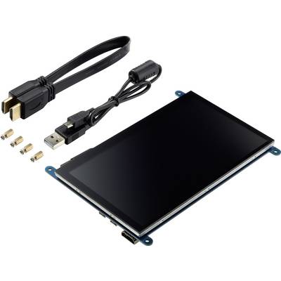 LCD dotykový displej s USB a HDMI káblami vrátane montážneho materiálu. Ideálny pre DIY elektronické projekty alebo prototypy.