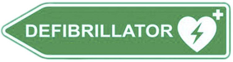 MEDX5 AED-Z-SCHILD-L Cartello DAE Ambiente esterno Alluminio