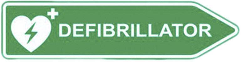 MEDX5 AED-Z-SCHILD-R Cartello DAE Ambiente esterno Alluminio