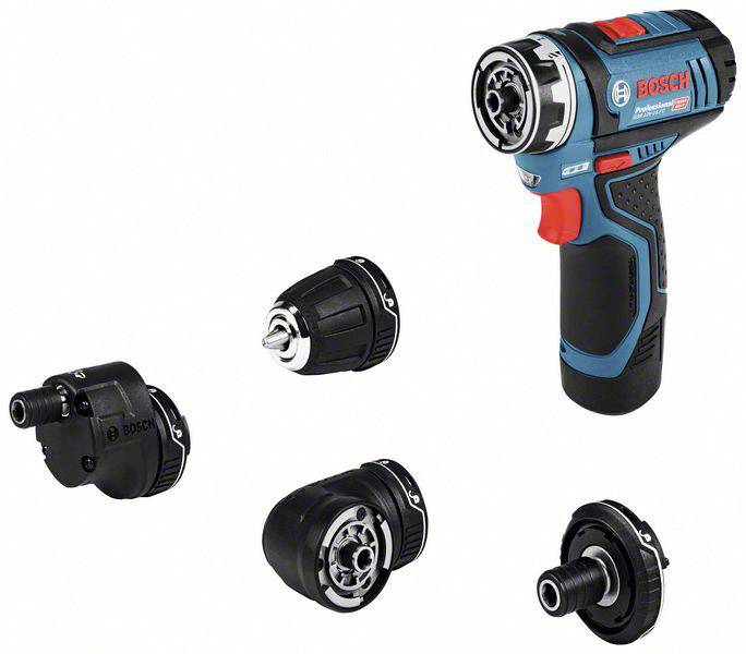 Bosch Professional Akku-Bohrschrauber GSR 12V-35 FC Set 2x3,0Ah, 4 Aufsätze, L-BOXX 06019H3000 Borrskruvdragare batteri 12 V Li-Ion inkl. 2x batterier, inkl.