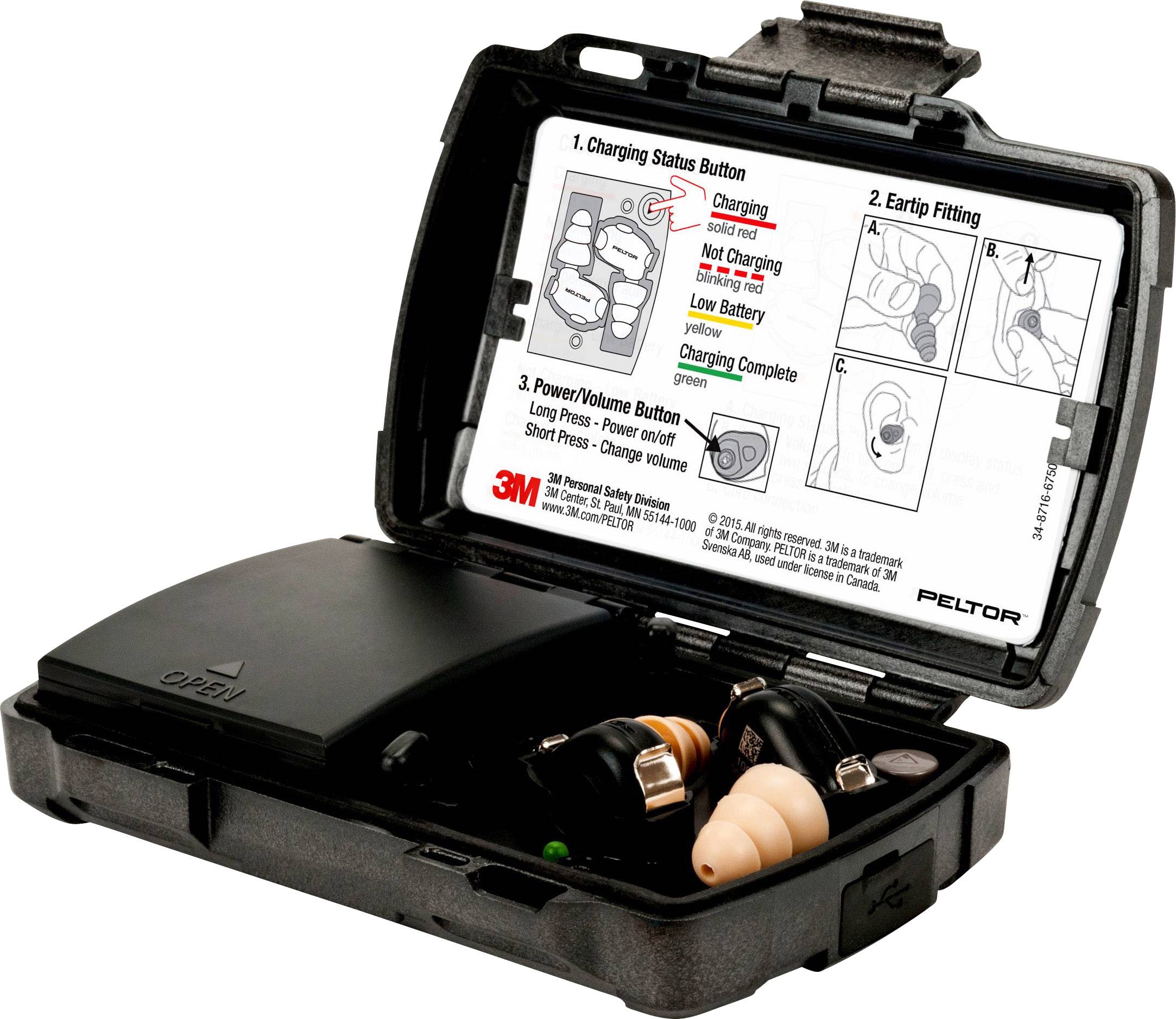 3M Peltor TEP-200 EU Elektroniska öronproppar 36 dB Återanvändbara EN 352-2 1 set