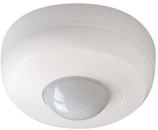B.E.G. Brück 92219 Montaggio esterno, Da parete Rilevatore di movimento a soffitto 360 ° Relè Bianco IP44