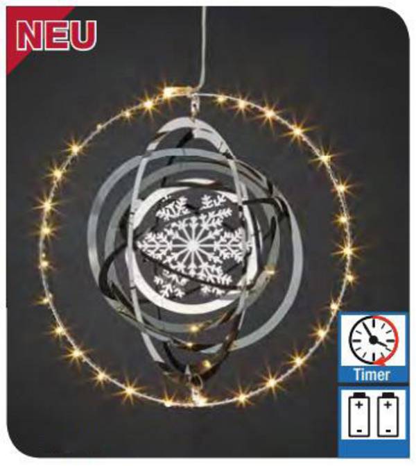 Hellum 523003 vianočná hviezda  teplá biela LED  kov  s 3D efektom, časomerač