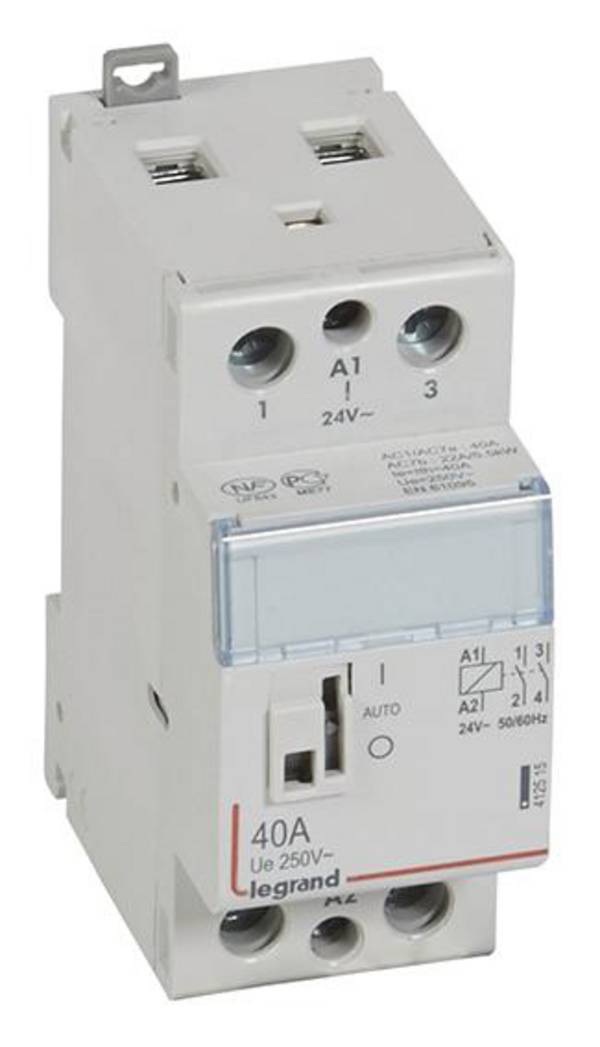 Legrand Legrand 412515 inštalačný stýkač 2 spínacie 24 V 40 A Piece 1 ks