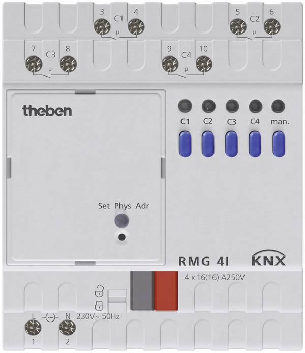 Theben KNX 4930210 spínač pohonu    RMG 4 I KNX