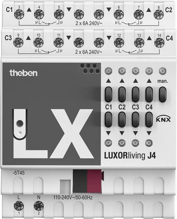 Theben KNX 4800450 žalúziový / roletový aktor    LUXORliving J4