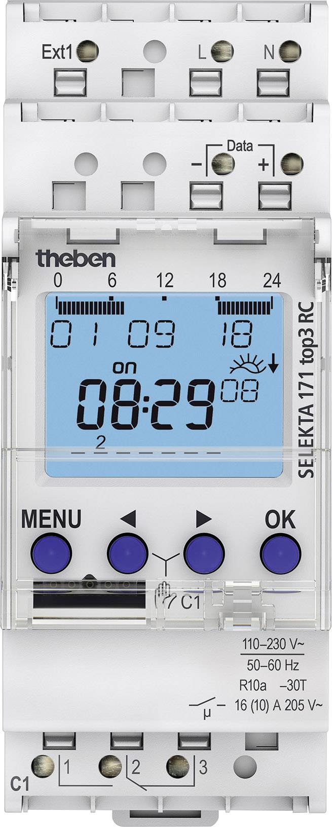 Theben SELEKTA 171 top3 RC Timer per guida DIN 230 V/AC