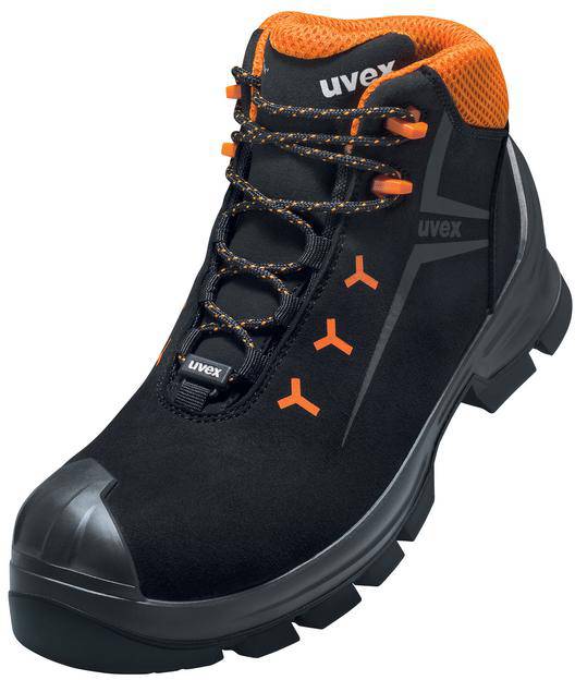 uvex 2 GTX MACSOLE® 6525244 ESD Säkerhetsstövlar S3 Skostorlek (EU): 44 Svart, Orange 1 par