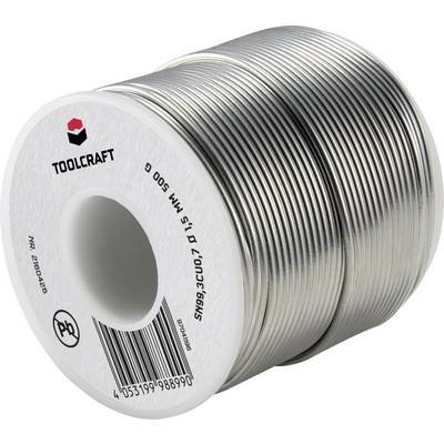 Cínová spájkovacia drôtová rolka od TOOLCRAFT, 500g.