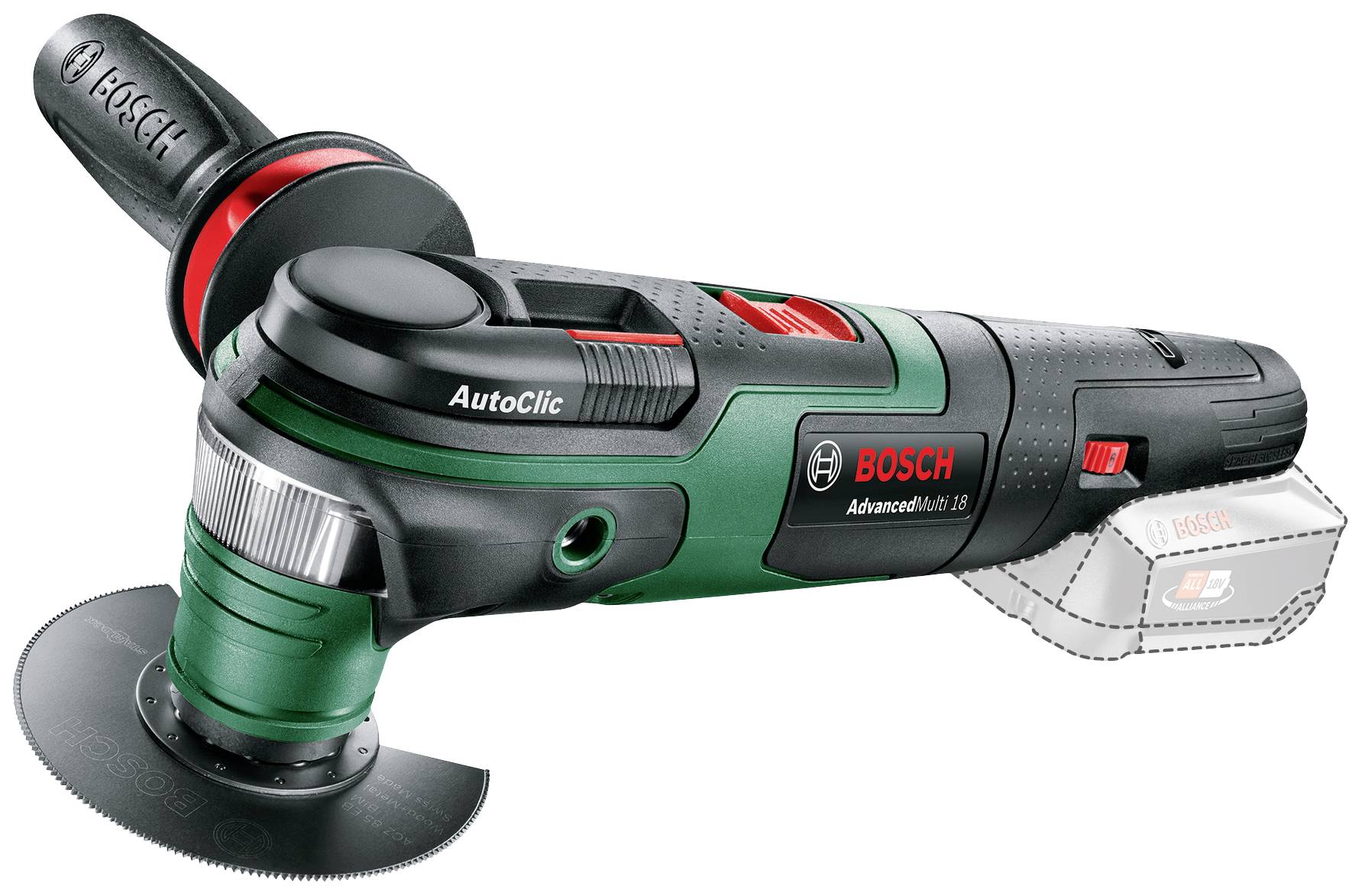 Bosch Home and Garden Multifunktionswerkzeug AdvancedMulti 18 0603104000 Multiutensile elettrico 18 V