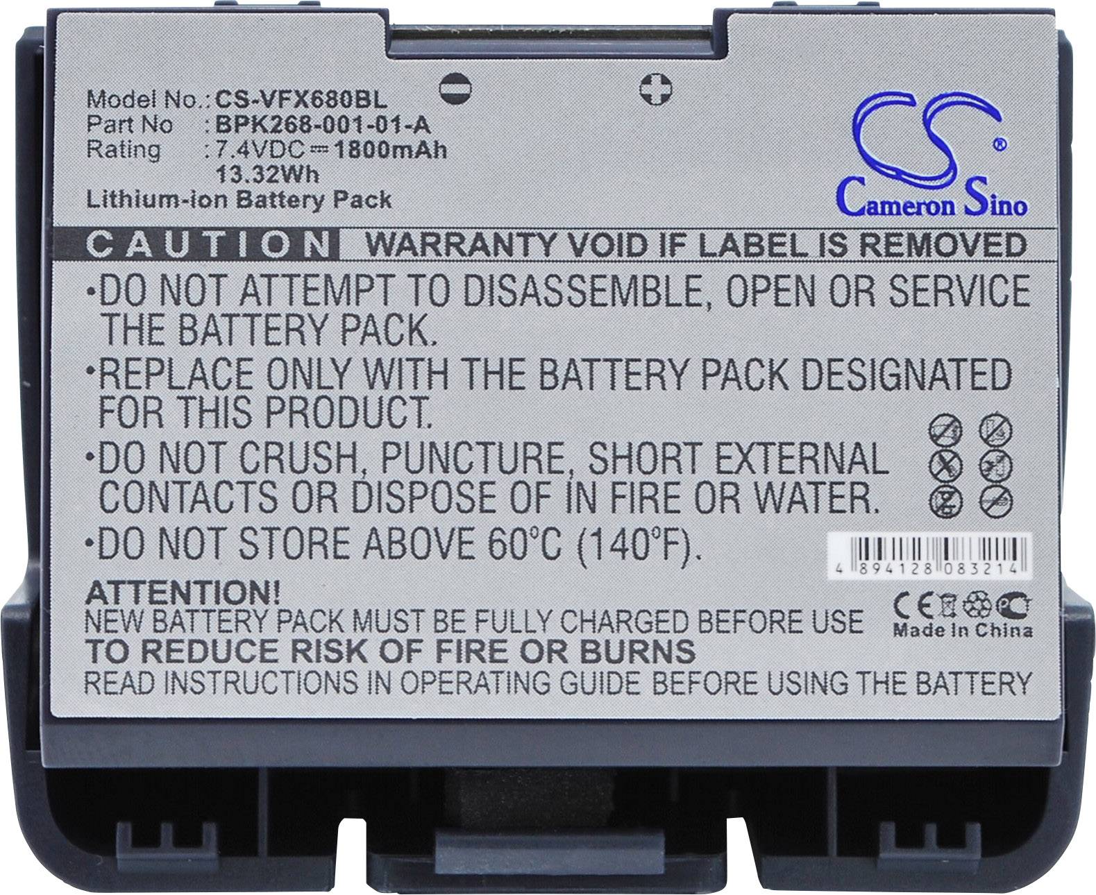 CS Cameron Sino akumulátor pre terminál POS Náhrada za originálny akumulátor BPK268-001-01-A VeriFone 7.4 V 1800 mAh