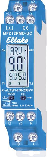 Eltako 23001006 MFZ12PMD-UC Tijdrelais Multifunctioneel 230 V 1 stuk(s) Tijdsduur: 0.1 s - 99 h 1x wisselcontact afbeelding