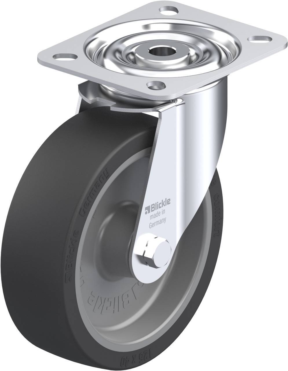 Blickle 845642 LI-POSI 125G Ruota girevole Diametro ruota: 125 mm Capacità di carico (max.): 120 kg 1 pz.