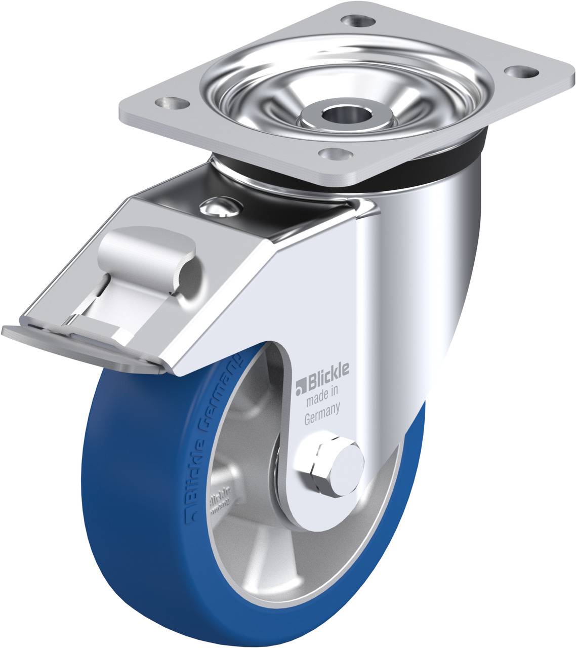 Blickle 754764 LK-ALBS 150K-FI Ruota girevole con fermi Diametro ruota: 150 mm Capacità di carico (max.): 500 kg 1 pz.