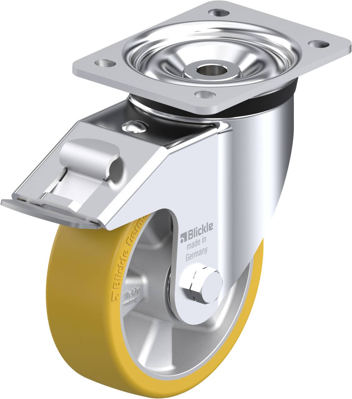 Blickle 617829 LK-ALTH 150K-FI Ruota girevole con fermi Diametro ruota: 150 mm Capacità di carico (max.): 600 kg 1 pz.