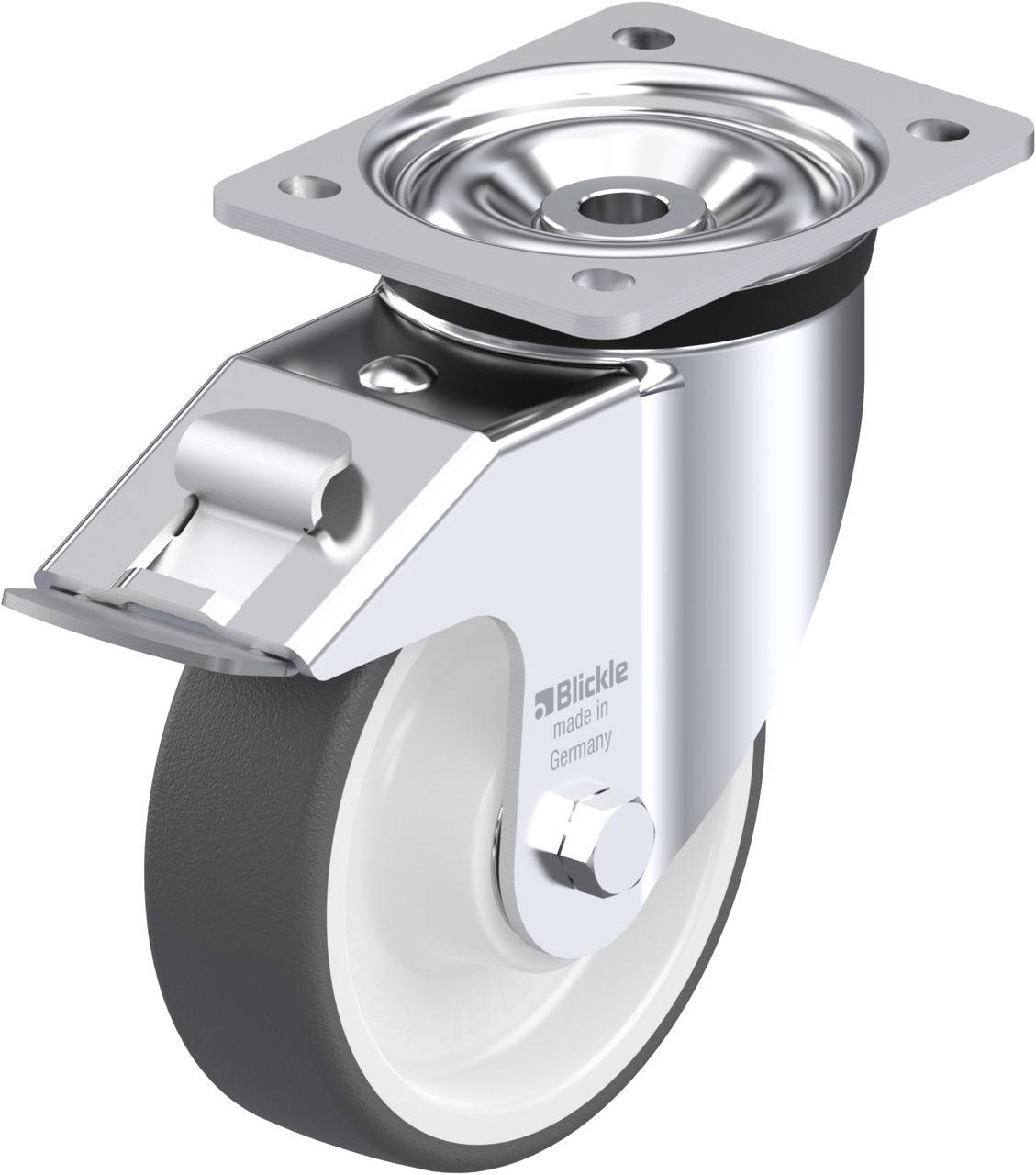 Blickle 608570 LK-POTH 150K-FI Ruota girevole con fermi Diametro ruota: 150 mm Capacità di carico (max.): 500 kg 1 pz.