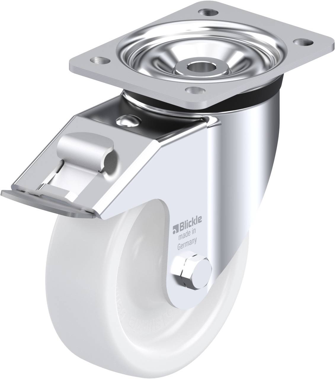 Blickle 617423 LK-SPO 150G-FI Ruota girevole con fermi Diametro ruota: 150 mm Capacità di carico (max.): 600 kg 1 pz.