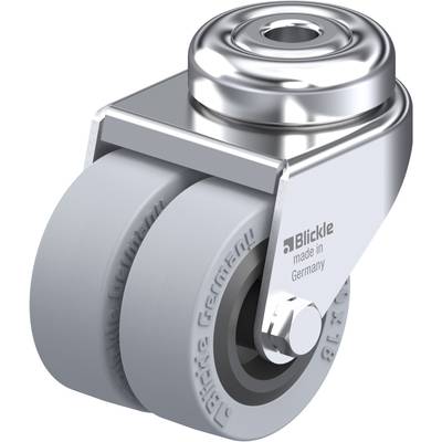 Kovité dvojité koliesko s nápisom 'Blickle made in Germany', vhodné pre priemyselné aplikácie.