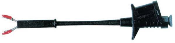 HT Instruments 6009-IECR banánový konektor banánikova zdierka, zásuvka 4 mm , konektor 4 mm, krokosvorka CAT III 1000 V červená  1 ks