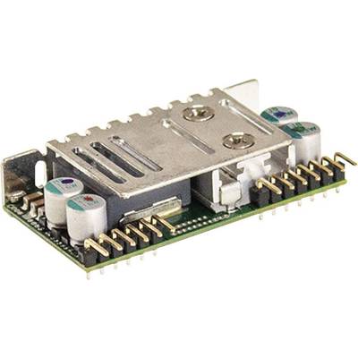 Elektronické zariadenie s pinmi a kondenzátormi. Pravdepodobne modul alebo komponent pre elektronické obvody.