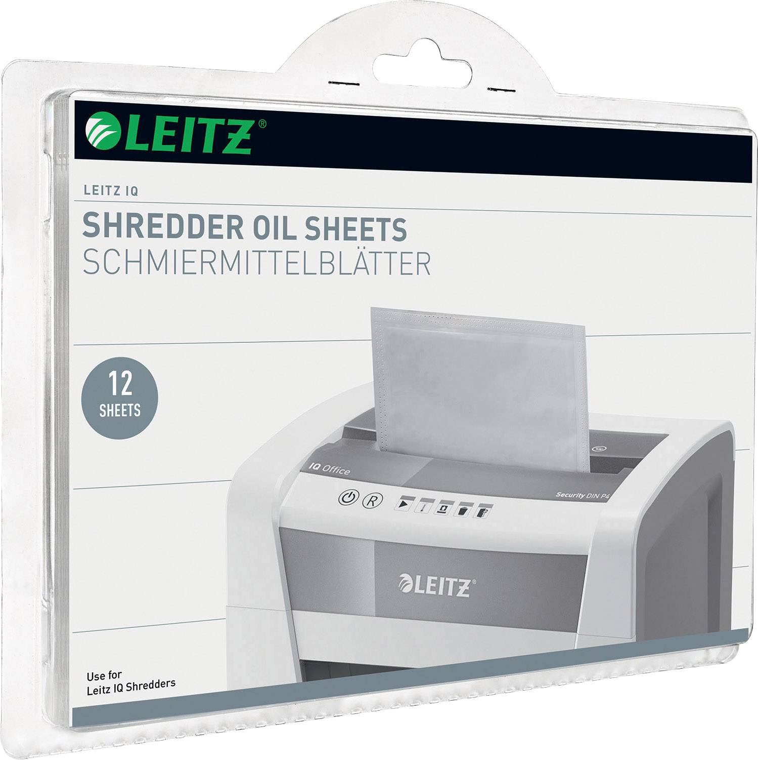 Leitz IQ Oil Sheets Foglio lubrificante per distruggi documenti 12 Foglio