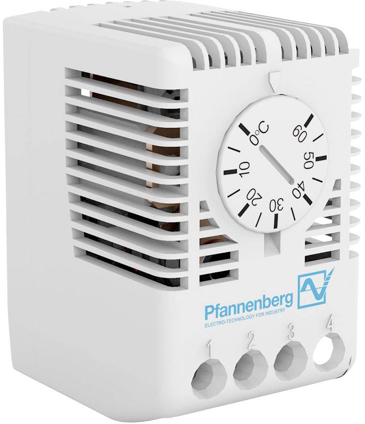 Pfannenberg Termostato quadro di comando FLZ 510 THERM. 1K 0°..+60°C 250 V/AC 1 scambio (L x L x A) 47.5 x 37 x 59.5 mm 1 pz.