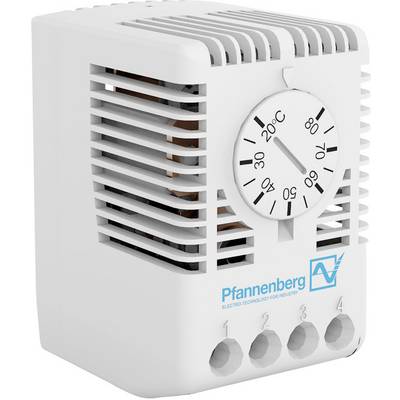 Biely elektrický ohrievací ventilátor s analógovým termostatom, ktorý zobrazuje teploty od 0 do 60 stupňov Celzia.