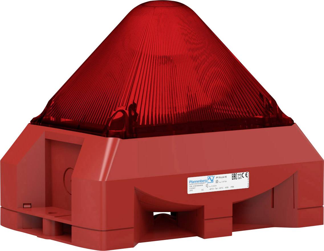 Pfannenberg opticko-akustický vysielač xenón PY X-LA-15 230 AC RD 3000 červená Programovateľný 230 V/AC 103 dB