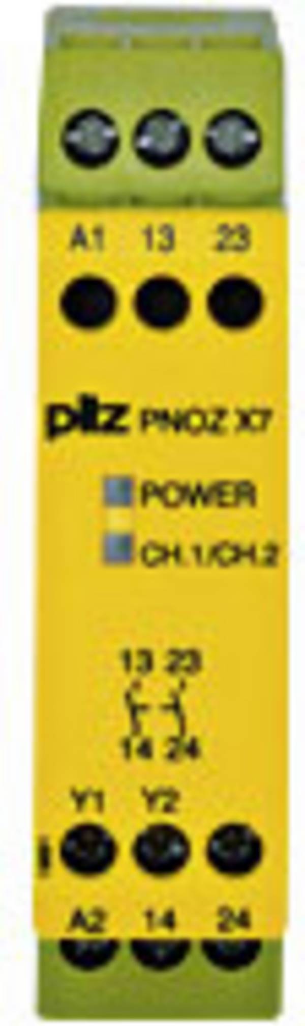 PILZ PNOZ X7 24VACDC 2n/o bezpečnostné relé, 24 V DC/AC, 2 spínacie, (š x v x h) 22.5 x 87 x 121 mm, 774059, 1 ks